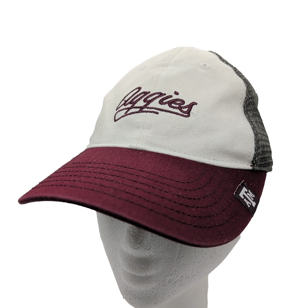 Texas‎ A&M Aggies Hat Women's Mesh Snapback Adjustable Maroon Gray Baseball Cap